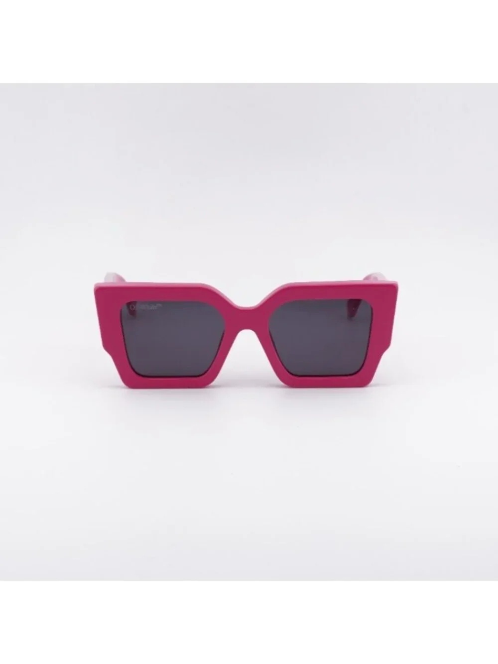 Off-White OERI003 6807 Sunglasses Pink Square Frame, Grey Lenses